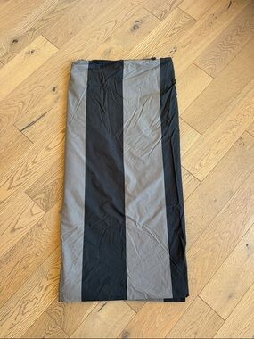 PBTeen Rugby Striped Black and Gray Queen Duvet